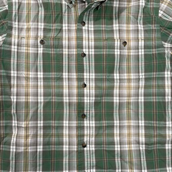CE Schmidt Shirt Men‎ Large Green Button Down Relaxed Work Western Short Sleeve - Picture 2 of 4